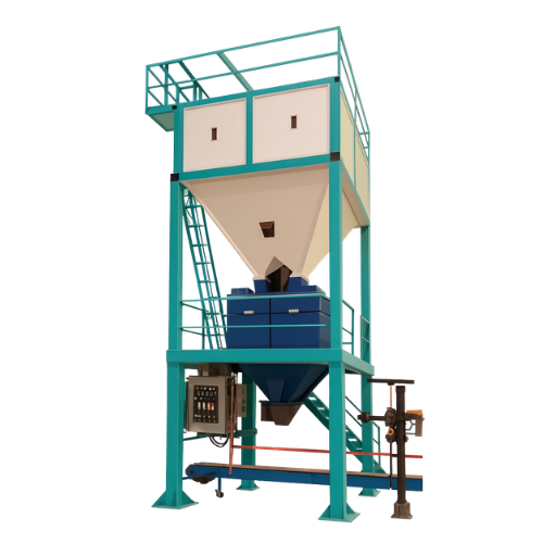DOUBLE BAG FILLING MACHINE WITH CONVEYER