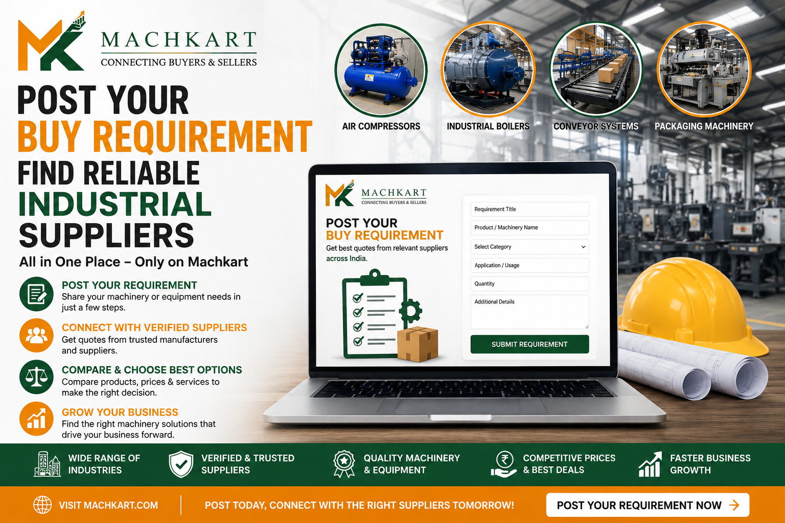 How to Post a Buy Requirement for Industrial Suppliers | Machkart